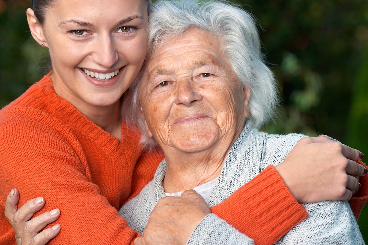 Senior lady and her granddaughter